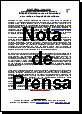 Nota de prensa